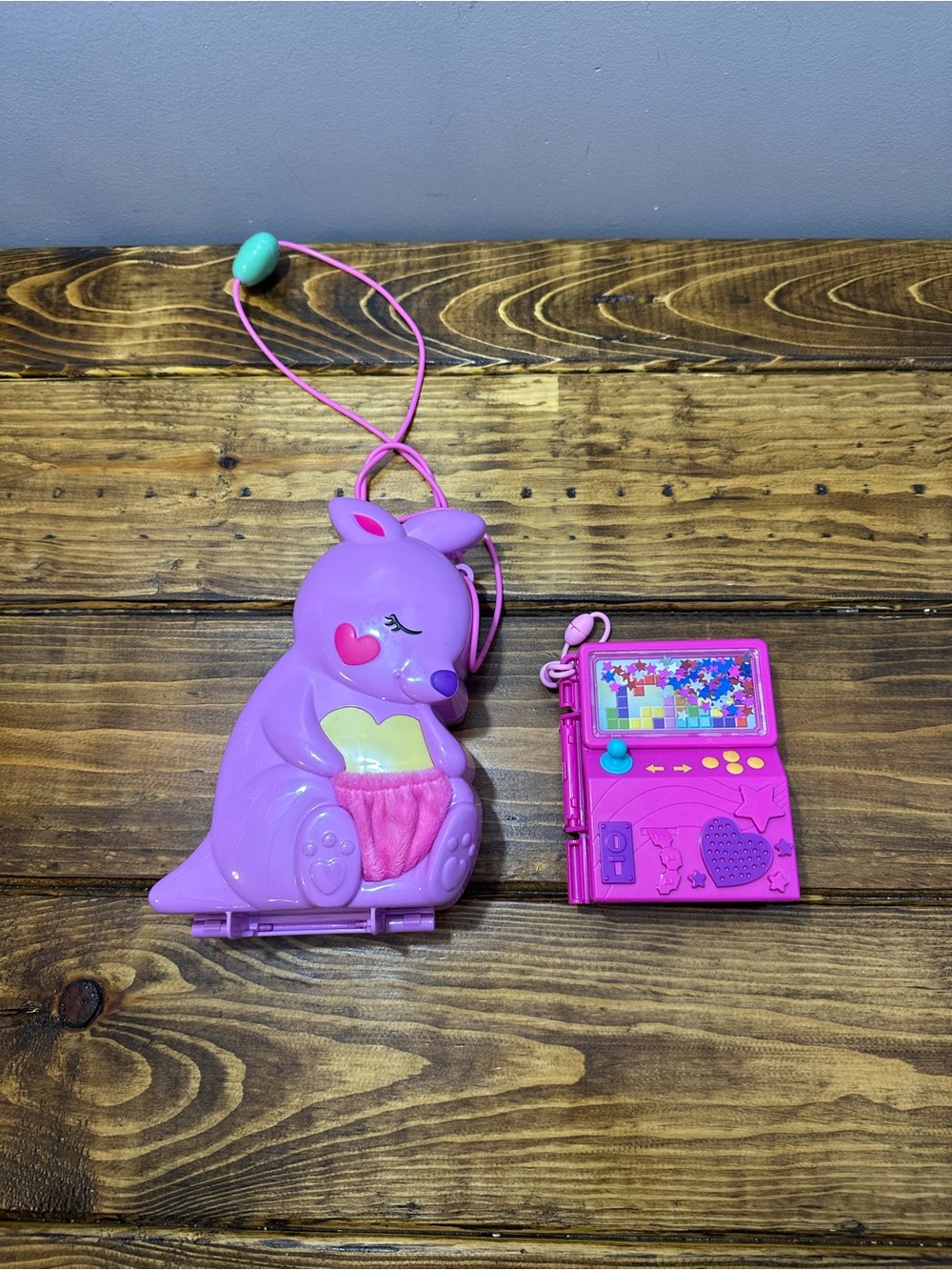 POLLY POCKET play sets. Kangaroo purse and Race and Rock arcade